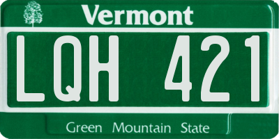 VT license plate LQH421