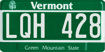 VT license plate LQH428