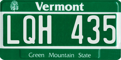 VT license plate LQH435