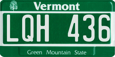 VT license plate LQH436