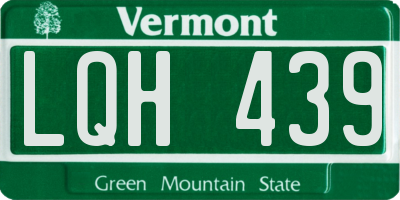 VT license plate LQH439