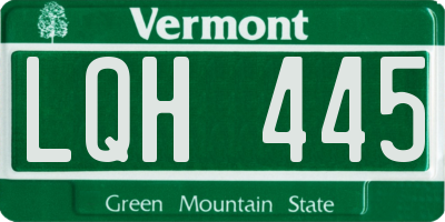 VT license plate LQH445