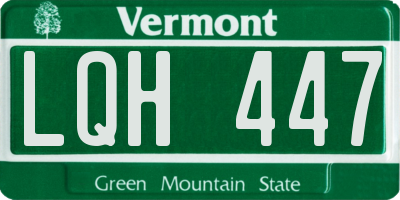 VT license plate LQH447