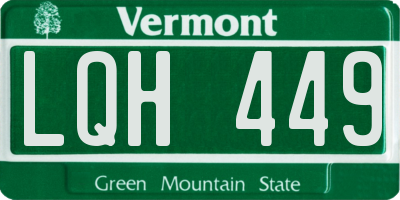 VT license plate LQH449