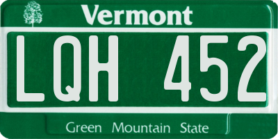 VT license plate LQH452