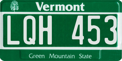 VT license plate LQH453