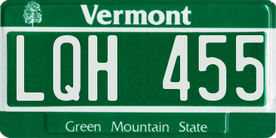 VT license plate LQH455