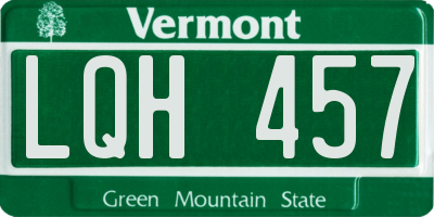 VT license plate LQH457