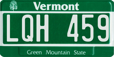 VT license plate LQH459