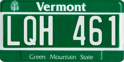 VT license plate LQH461