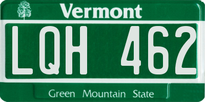 VT license plate LQH462