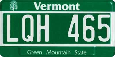 VT license plate LQH465