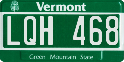 VT license plate LQH468