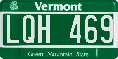 VT license plate LQH469