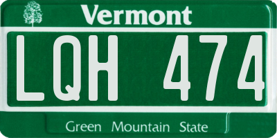 VT license plate LQH474