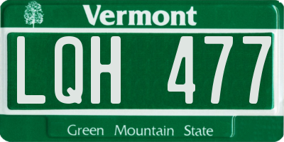 VT license plate LQH477