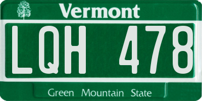 VT license plate LQH478