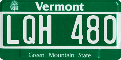 VT license plate LQH480