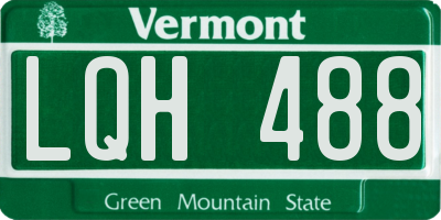 VT license plate LQH488