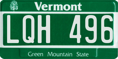 VT license plate LQH496