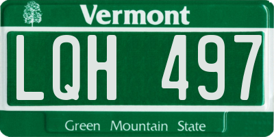 VT license plate LQH497