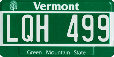 VT license plate LQH499