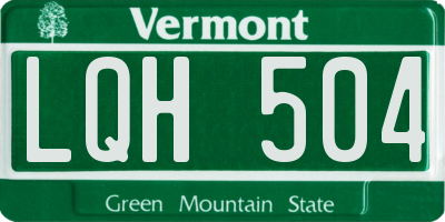 VT license plate LQH504
