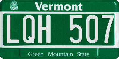 VT license plate LQH507