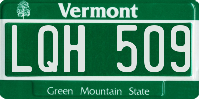 VT license plate LQH509