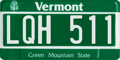 VT license plate LQH511