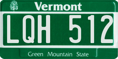 VT license plate LQH512