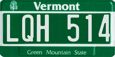 VT license plate LQH514
