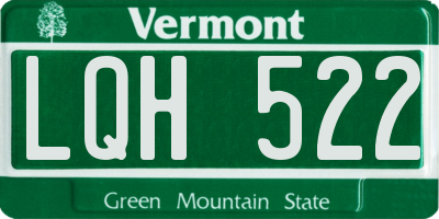 VT license plate LQH522