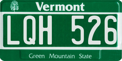 VT license plate LQH526