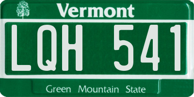 VT license plate LQH541