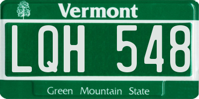 VT license plate LQH548