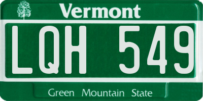 VT license plate LQH549