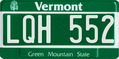 VT license plate LQH552