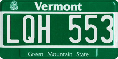 VT license plate LQH553