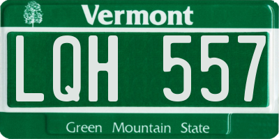 VT license plate LQH557