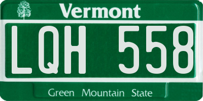 VT license plate LQH558
