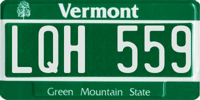 VT license plate LQH559