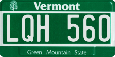 VT license plate LQH560