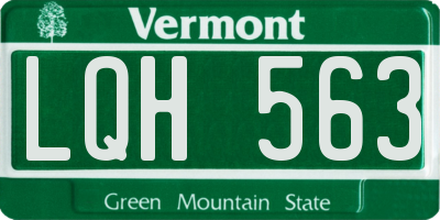 VT license plate LQH563