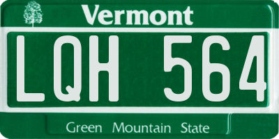 VT license plate LQH564