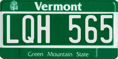 VT license plate LQH565