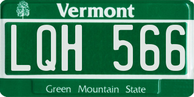 VT license plate LQH566
