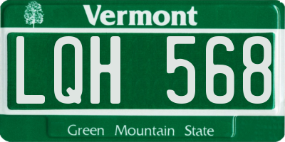 VT license plate LQH568