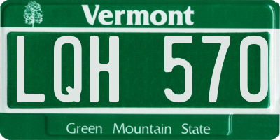 VT license plate LQH570