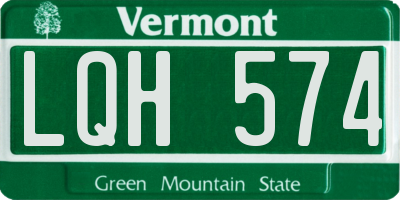VT license plate LQH574
